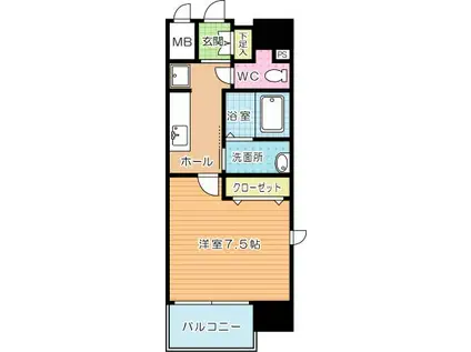 AXIO KOKURA(1K/10階)の間取り写真