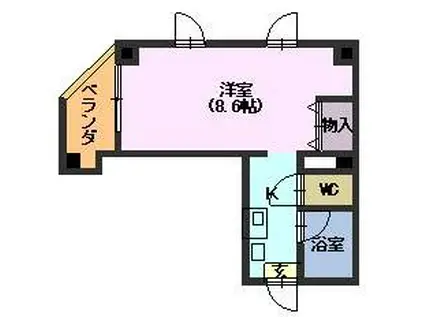 桝屋ビル(1K/5階)の間取り写真