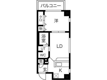 アドーラブル船場(1LDK/3階)の間取り写真