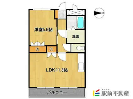 メゾンドコンフォースI(1LDK/2階)の間取り写真