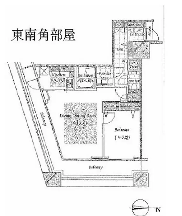 コンシェリア西新宿タワーズウエスト 25階階 間取り