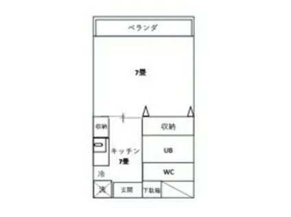 PLEIADS M-A(1K/2階)の間取り写真