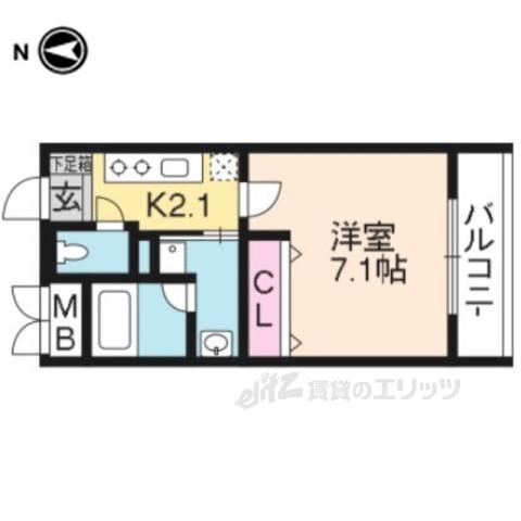 シェール・ラ・トルチュ(1K/3階)の間取り写真