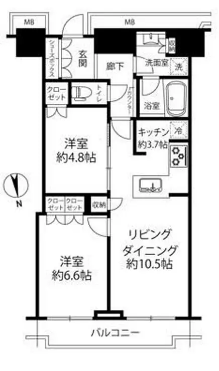 富久クロスコンフォートタワー 46階階 間取り