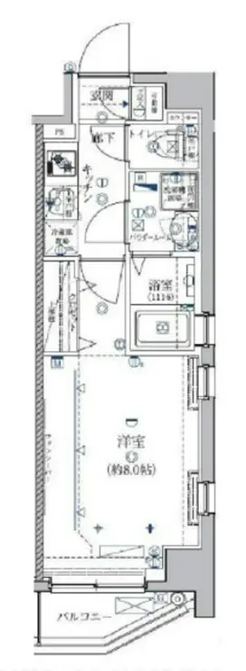 クレイシア菊川 6階階 間取り