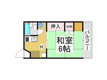 ハイツエール(1K/2階)の間取り写真