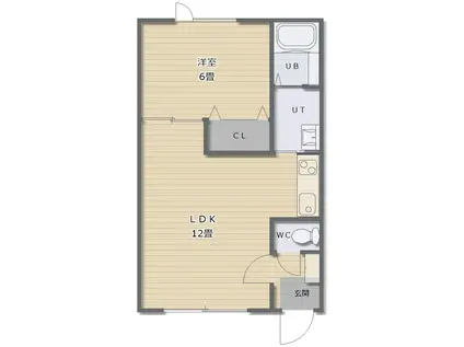 LIFE SPACE S-05(1LDK/1階)の間取り写真