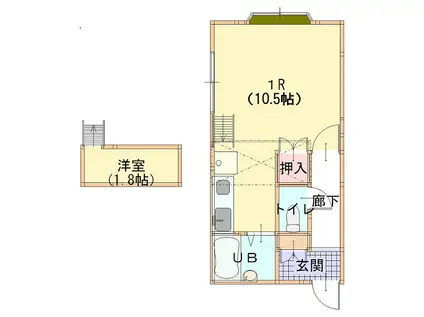 アネックス柳橋(ワンルーム/1階)の間取り写真