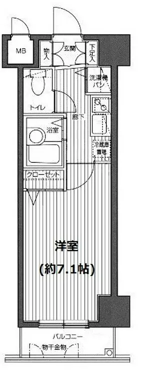 ガラ・ステージ麻布十番 7階階 間取り