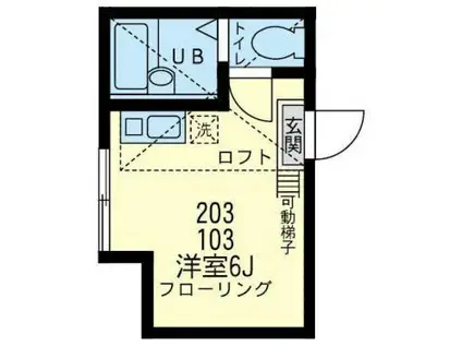 横濱マリーナ・ベイ 3(ワンルーム/1階)の間取り写真