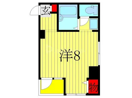 フラッツ・シゲ(ワンルーム/4階)の間取り写真