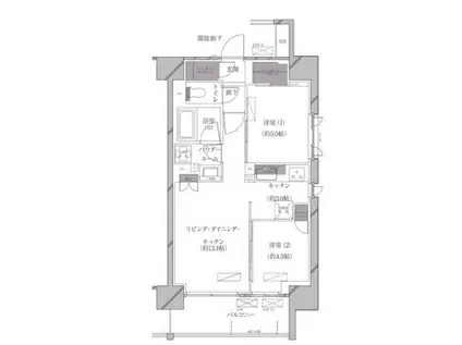 Aスタンダード芝浦(2LDK/5階)の間取り写真