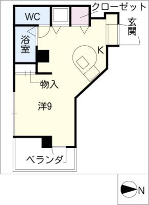 セラヴィ杁中(ワンルーム/6階)の間取り写真