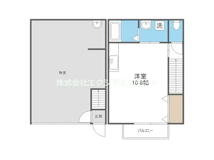 GAZZELE STYLE 西住之江(ワンルーム/1階)の間取り写真