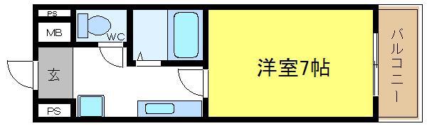 ノアーズアーク88(1K/4階)の間取り写真