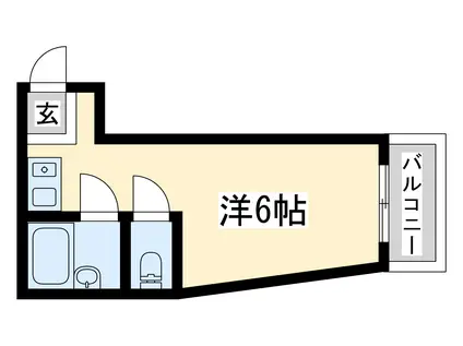 朝日マンションⅠ(ワンルーム/1階)の間取り写真