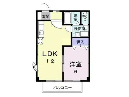 カサブランカ(1LDK/2階)の間取り写真