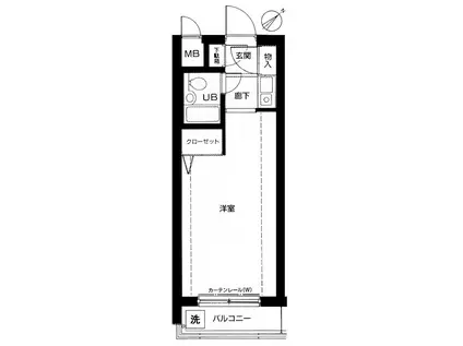 メインステージ久が原(ワンルーム/2階)の間取り写真