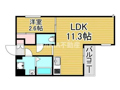 ROYAL MAISON 城東(1LDK/2階)の間取り写真