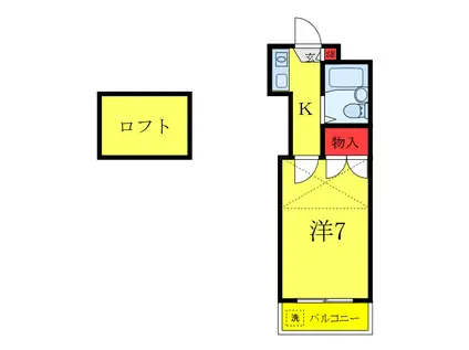 要町ホワイトコート(1K/1階)の間取り写真