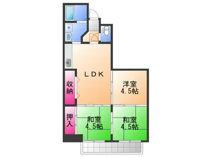 シャトー堺町(3LDK/3階)の間取り写真