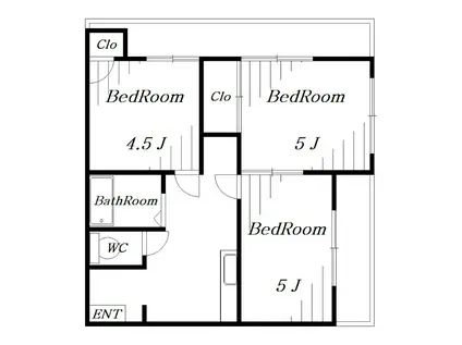 サンライズ都賀(3DK/3階)の間取り写真
