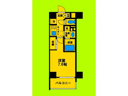 ザミューチュアル江坂(1K/5階)の間取り写真