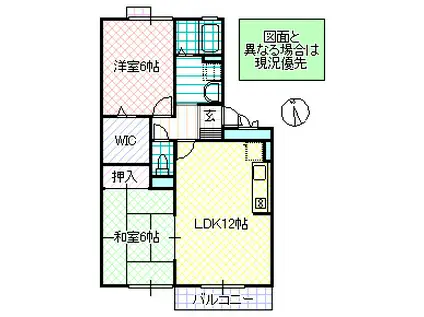 ヒルサイドテラス久保台C(2LDK/2階)の間取り写真
