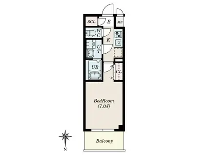 S-RESIDENCE名駅ノースII(1K/4階)の間取り写真