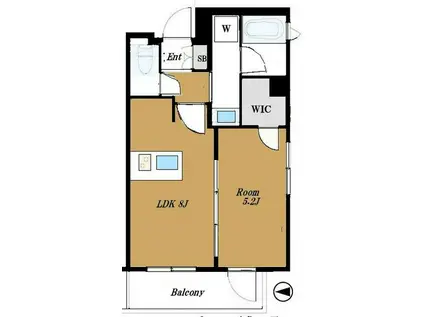 リュセル・サーラ中野中央(1LDK/2階)の間取り写真