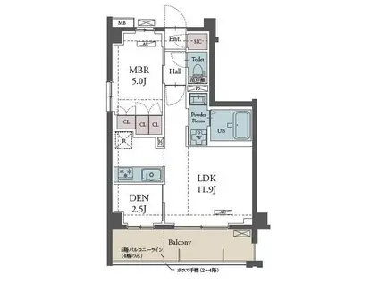 ラグゼナ和光(1LDK/4階)の間取り写真
