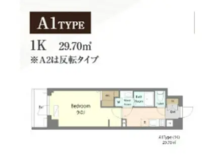 ALIVIS浦安(1K/1階)の間取り写真