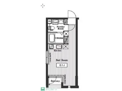 ル・リオン高円寺(ワンルーム/2階)の間取り写真
