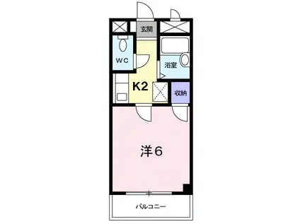 ラフィネアルブル(1K/3階)の間取り写真