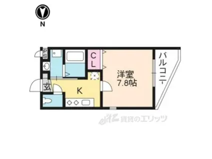 ラ・メゾン・ド・ヒロコ(1K/5階)の間取り写真