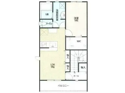 LOTUS池新田(1LDK/2階)の間取り写真