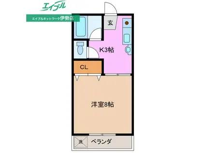めぃぞん デュ それいゆ(1K/1階)の間取り写真