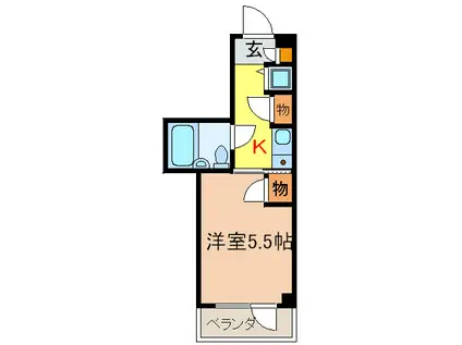 OZプラザ(1K/4階)の間取り写真