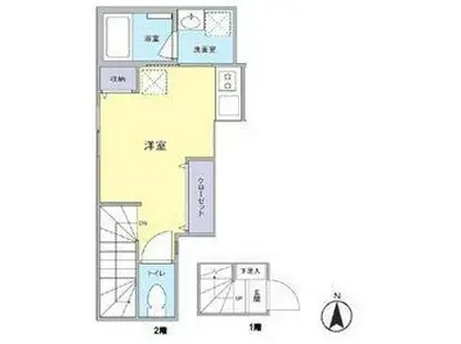 FAIR北小岩 B(ワンルーム/2階)の間取り写真