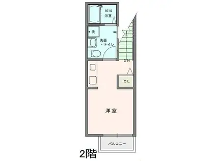 COSMO VILLA CHOFU(ワンルーム/2階)の間取り写真