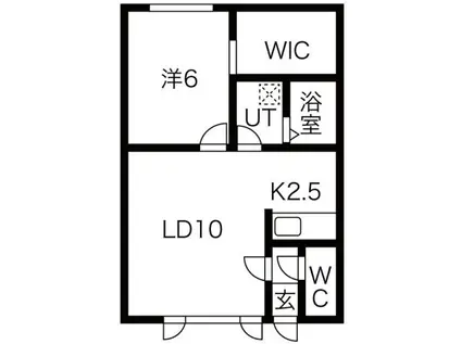 住吉マンションA(1LDK/3階)の間取り写真