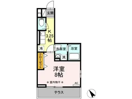 レジデンス甲州街道 I(1K/1階)の間取り写真