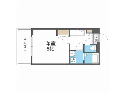 LIVIAZ OSAKA イースト(1K/1階)の間取り写真