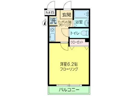 カーザリモーネI(1K/1階)の間取り写真