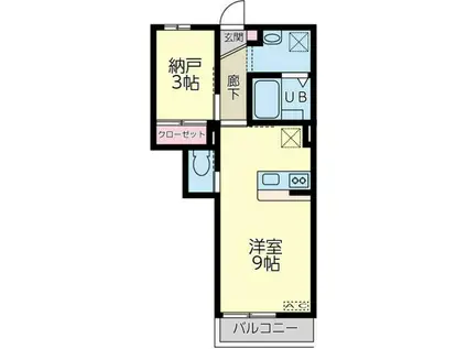 ANYRE高砂駅東II(ワンルーム/2階)の間取り写真