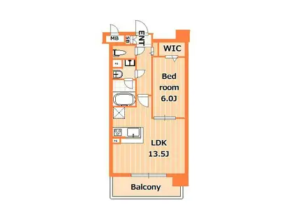 CLOCHETTE NAKAMOTO(1LDK/4階)の間取り写真