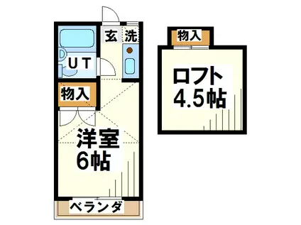 コーポ ホワイトA(1K/1階)の間取り写真