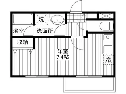 アズール西早稲田(ワンルーム/1階)の間取り写真