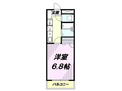 エステート幸(1K/3階)の間取り写真