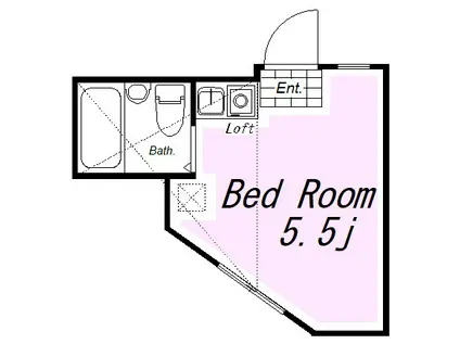 ユナイト阪東橋シドニーの杜(ワンルーム/2階)の間取り写真